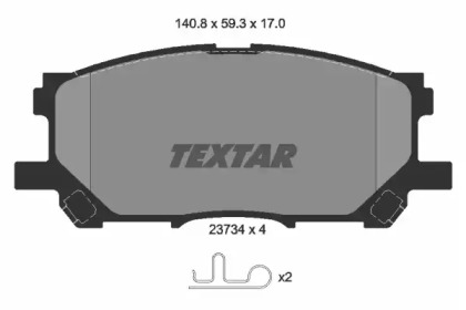 2373401 TEXTAR Гальмівні колодки дискові