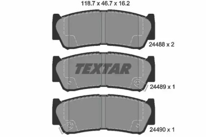 2448801 TEXTAR Гальмівні колодки дискові