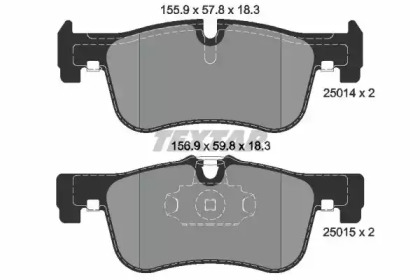 2501401 TEXTAR TEXTAR BMW Тормозн.колодки передн. 1 F20,2 F22,3 F30,4 F32,33 12-