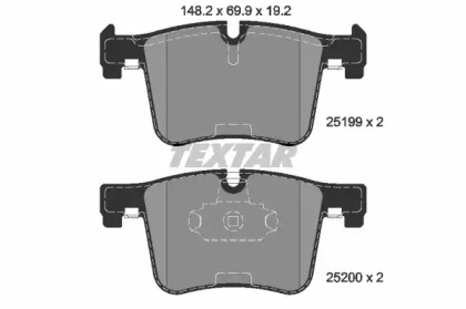 2519901 TEXTAR Гальмівні колодки дискові