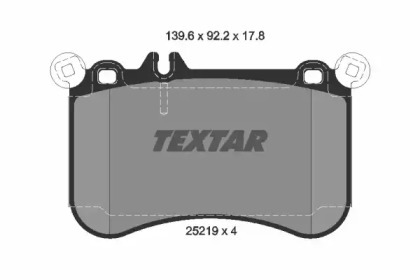 2521901 TEXTAR Колодки тормозные