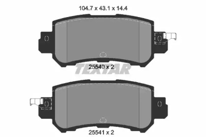 2554001 TEXTAR Гальмівні колодки дискові