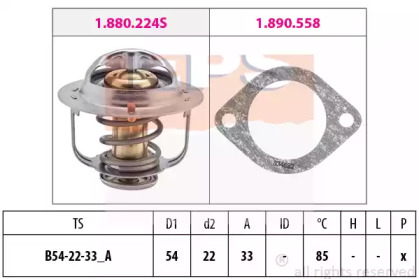1880224 EPS EPS OPEL Термостат (Made in Italy!)  CORSA 1.5D,ASTRA 1.7TD 85C