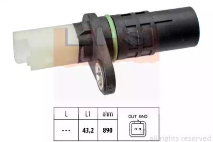 1953555 EPS EPS OPEL Датчик оборотов двигателя Vivaro 2.0CDTI 06-,Renault Master,Trafic II