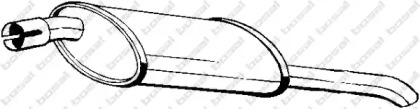 185009 BOSAL Глушитель задняя часть OPEL ASTRA F 91-96 (185-009) BOSAL