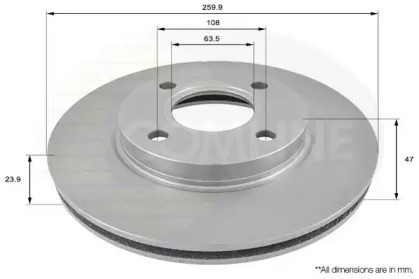 ADC1202V COMLINE ADC1202V Comline - Диск гальмівний вентильований