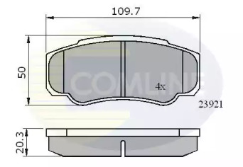 CBP01042 COMLINE CBP01042 Comline - Гальмівні колодки до дисків