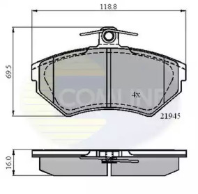 CBP0989 COMLINE CBP0989 Comline - Гальмівні колодки до дисків