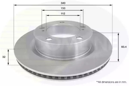 ADC2501V COMLINE ADC2501V Comline - Диск гальмівний вентильований з покриттям