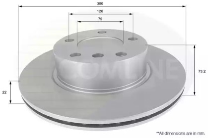 ADC1770V COMLINE ADC1770V Comline - Диск гальмівний вентильований з покриттям