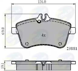 CBP01723 COMLINE CBP01723 Comline - Гальмівні колодки до дисків