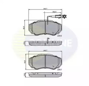 CBP11040 COMLINE CBP11040 Comline - Гальмівні колодки до дисків