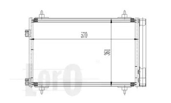 0090160015 LORO Радіатор кондиціонера Berlingo/Peugeot Partner 1.6i 08-18