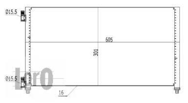 0160160008 LORO Радиатор кондиционера DOBLO/PUNTO II 1.3 MJTD/1.2 i 99-