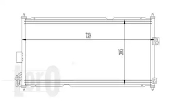 0350160009 LORO Радиатор кондиционера ALMERA/PRIMERA 1.5 i 16V/ 1.9 dCi /w/i 00-