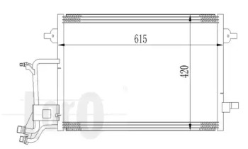 0530160013 LORO Радиатор кондиционера SKODA Octavia 05-