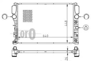 0540170048B LORO Радиатор охлаждения двигателя E-CLASS W211/E200 02- DIESEL