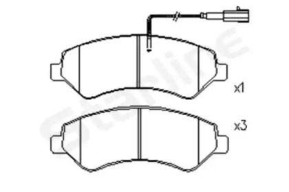 BDS846P STARLINE Гальмiвнi колодки к-кт.