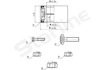 LO01355 STARLINE Пiдшипник ступицi колеса