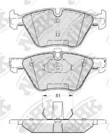 PN0513 NIBK Колодки передние BMW