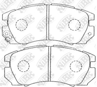 PN7247 NIBK Колодки тормозные передние Subaru Impreza, Legasy