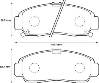 572449J JURID JURID HONDA Тормозные колодки передн.FR-V, Legend 05-,Stream 01-