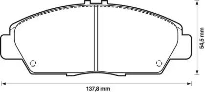 572350J JURID JURID HONDA Гальмівна колодки передн.Accord 90-