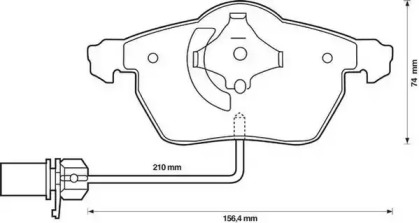 573037J JURID JURID VW Тормозные колодки перед. Audi A6 VW Passat 96-