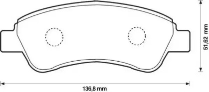 573030J JURID JURID CITROEN Тормозные колодки передн.Berlingo,C2,3,4,DS3,Peugeot 97-