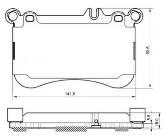 573356J JURID JURID DB Гальмівні колодки передн.W212,221,222 11-