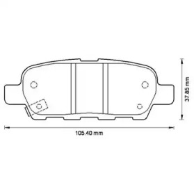 572501J JURID JURID NISSAN гальмівні колодки задні Qashqai, Teana, Tiida, Murano  X-TRAIL 06/01-