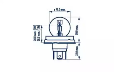 49211 NARVA R2 12V 45/40W P45t  |ASSYMETRICAL LAMPS|