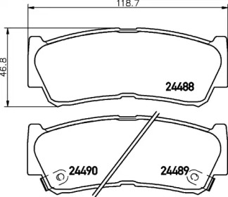 NP6011 NISSHINBO Колодки тормозные дисковые задние Hyundai Santa Fe 2.2, 2.4, 2.7 (06-) (NP6011) NISSHINBO