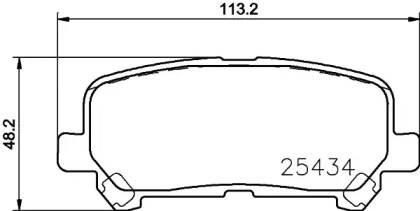 NP8043 NISSHINBO Колодки тормозные дисковые Honda Pilot (15-) (NP8043) NISSHINBO