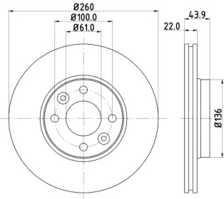 ND2030K NISSHINBO Диск тормозной передний (ND2030K) NISSHINBO