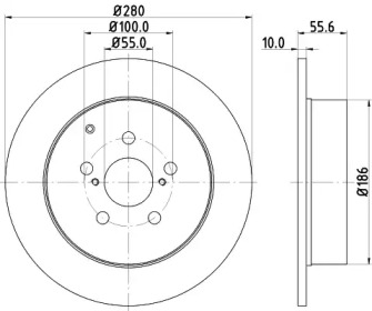 ND1084K NISSHINBO Диск тормозной задний (ND1084K) NISSHINBO