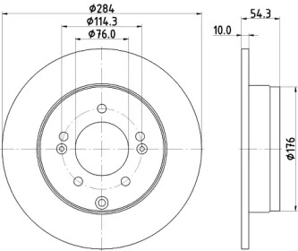 ND6003K NISSHINBO Диск тормозной задний Hyundai Sonata, ix35/ Kia Optima 2.0, 2.4 (06-)  (ND6003K) NISSHINBO
