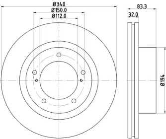 ND1051K NISSHINBO Диск тормозной передний (ND1051K) NISSHINBO