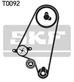 VKMC90008 SKF Роликовий модуль натягувача ременя (ролик, ремінь, помпа)