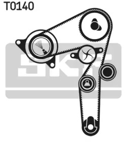 VKMC02174 SKF SKF  К-кт. ГРМ  (помпа+рем.+2шт. ролик)  FIAТ Doblo 1.9D 01-