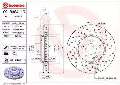0983041X BREMBO Гальмівний диск