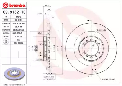 09913210 BREMBO Диск гальмівний