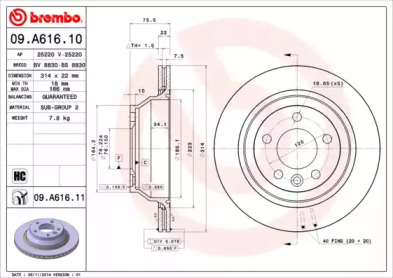 09A61610 BREMBO BM 09.A616.10