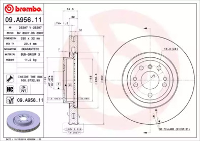 09A95611 BREMBO Диск гальмівний