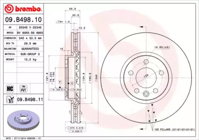 09B49810 BREMBO Диск гальмівний