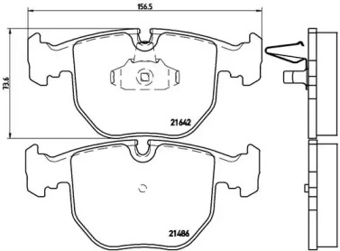 P06021 BREMBO Колодки гальмівні дискові