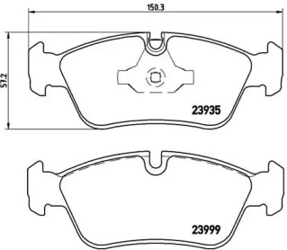 P06035 BREMBO Колодки гальмівні дискові