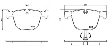 P06053 BREMBO Колодки гальмівні дискові