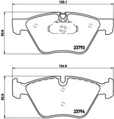 P06057 BREMBO Тормозные колодки дисковые