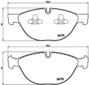 P06058 BREMBO Колодки гальмівні дискові